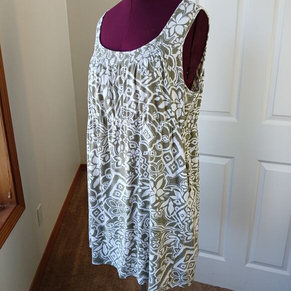 Sonoma Casual Sleeveless Midi Dress 2X medallion print pockets comfy jersey - Picture 1 of 12